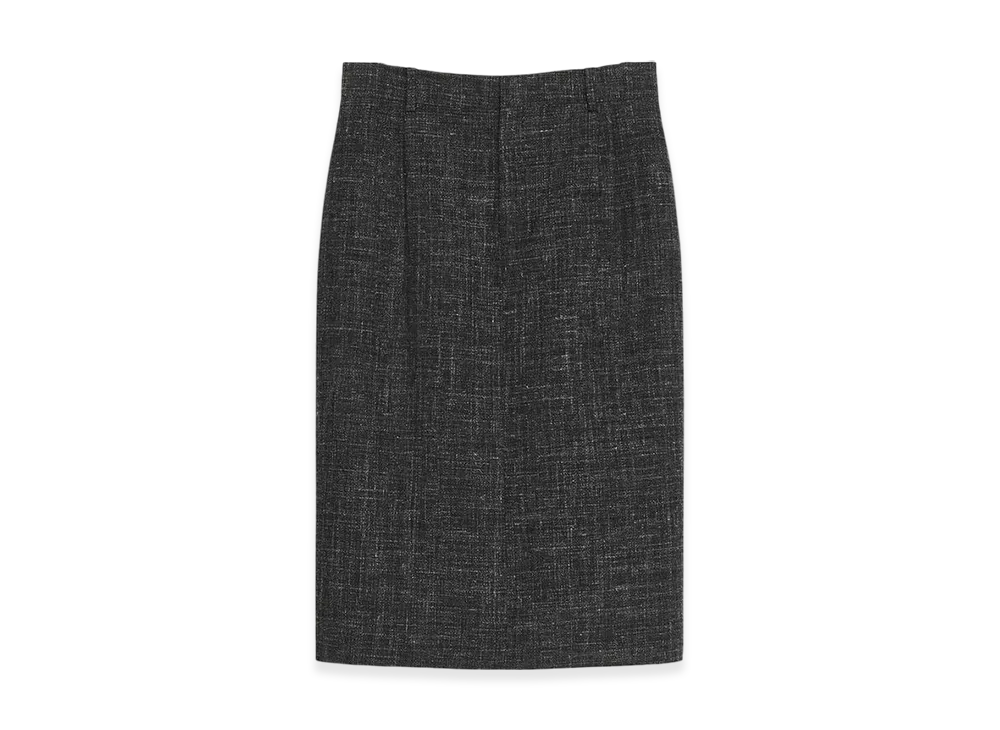 ZARA x SOSHIOTSUKI Women's Wool Pencil Skirt "Grey Marl"