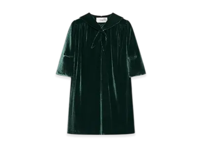 ZARA x SOSHIOTSUKI Kids' Velvet Detachable Scarf Dress "Bottle Green"