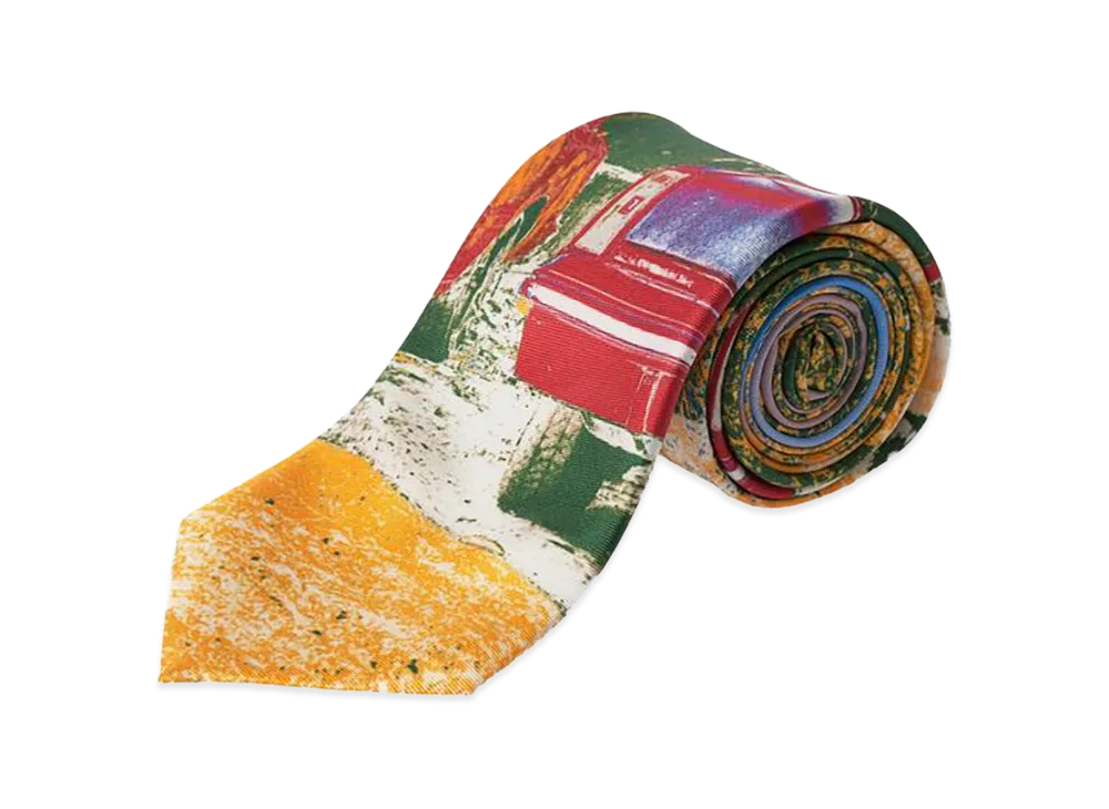 ZARA x Bad Bunny Benito Antonio 100% Silk Print Tie "Multicolor"
