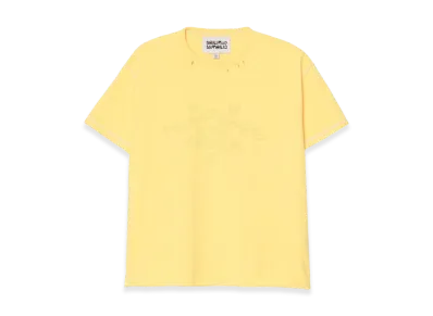 ZARA x Bad Bunny Benito Antonio Crush Washed Text Reverse Effect Tee "Yellow"