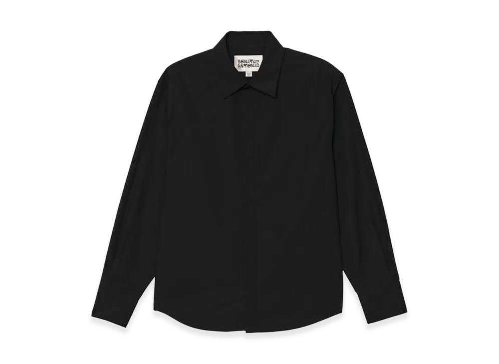 ZARA x Bad Bunny Benito Antonio Relaxed Fit Cotton Poplin Shirt "Black"