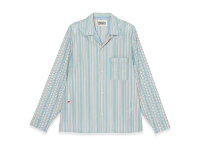 ZARA x Bad Bunny Benito Antonio Relaxed Fit Striped Jacquard Shirt "Light Blue"