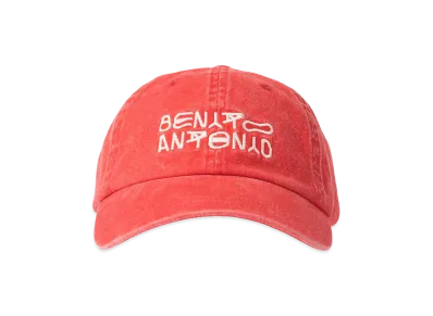 ZARA x Bad Bunny Benito Antonio Washed Logo Embroidery Cap "Medium Red"