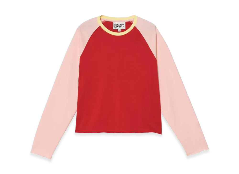 ZARA x Bad Bunny Benito Antonio Cropped Fit Color Block Tee "Pink"
