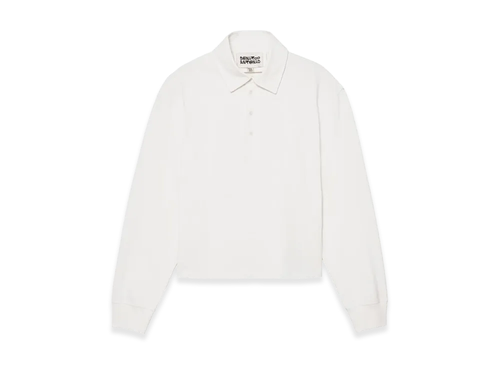 ZARA x Bad Bunny Benito Antonio Cropped Fit Cotton Polo Shirt "Off White"