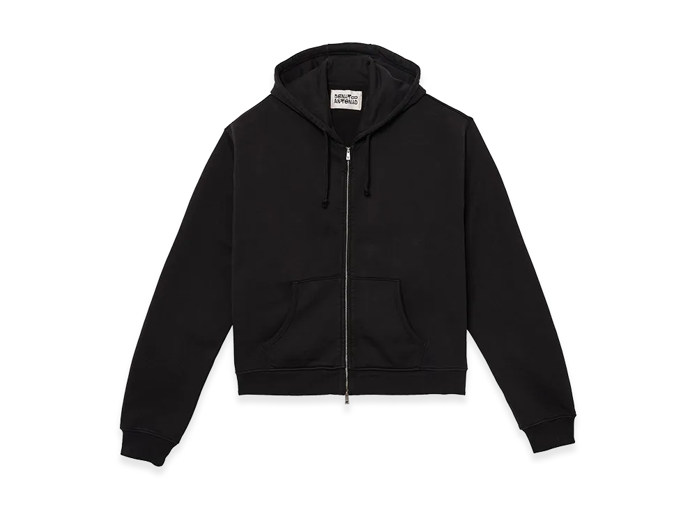 ZARA x Bad Bunny Benito Antonio Cropped Fit Zip Hoodie "Black"