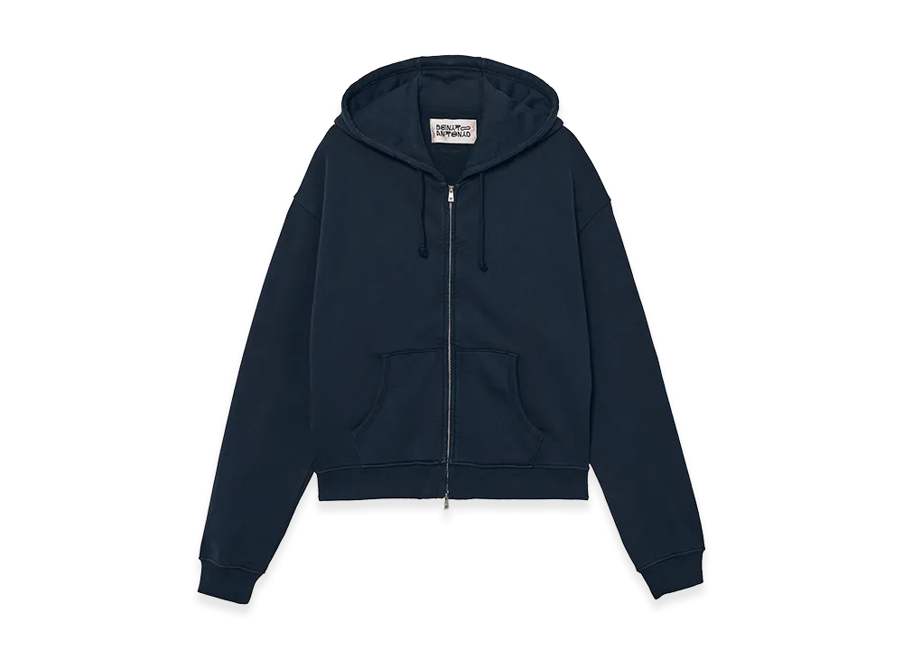 ZARA x Bad Bunny Benito Antonio Cropped Fit Zip Hoodie "Navy Blue"