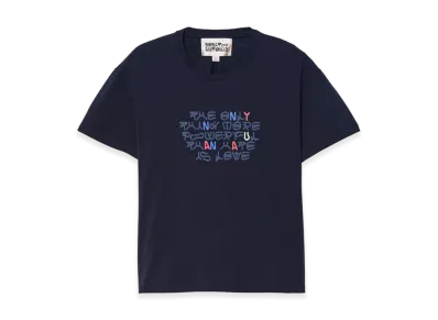 ZARA x Bad Bunny Benito Antonio Cropped Fit Text Tee "Navy Blue"