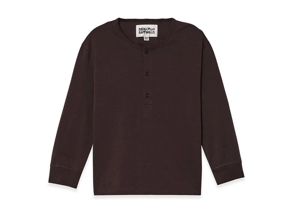 ZARA x Bad Bunny Benito Antonio Cropped Fit Henley Tee "Brown"