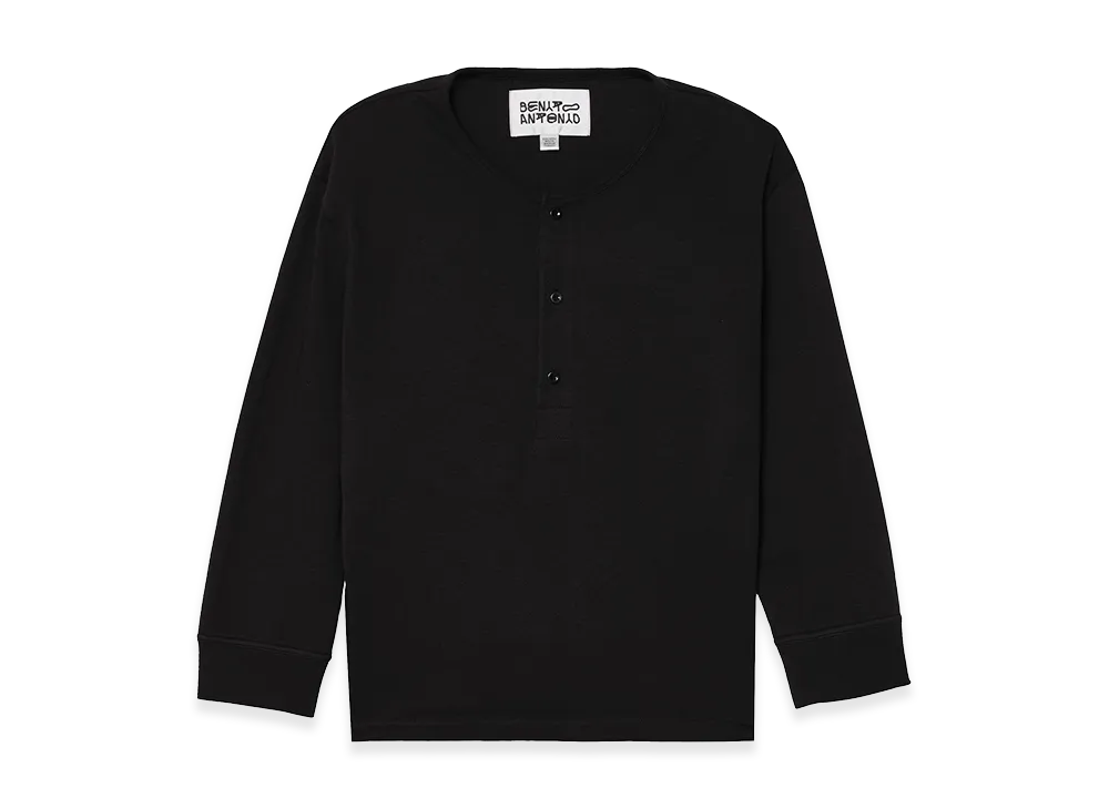 ZARA x Bad Bunny Benito Antonio Cropped Fit Henley Tee "Black"
