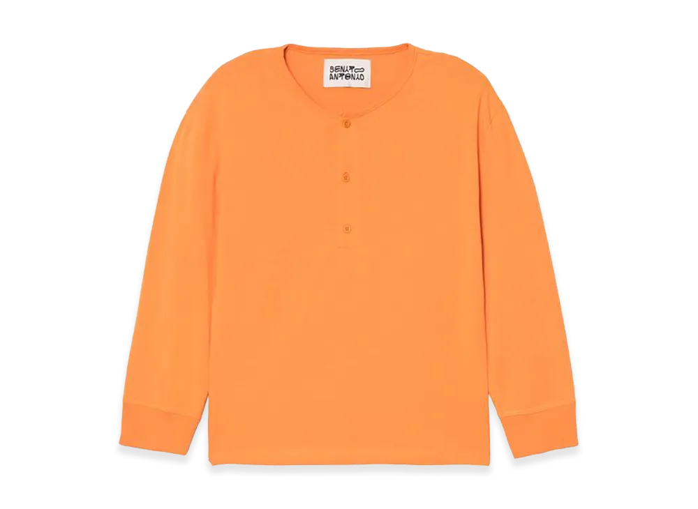 ZARA x Bad Bunny Benito Antonio Cropped Fit Henley Tee "Orange"