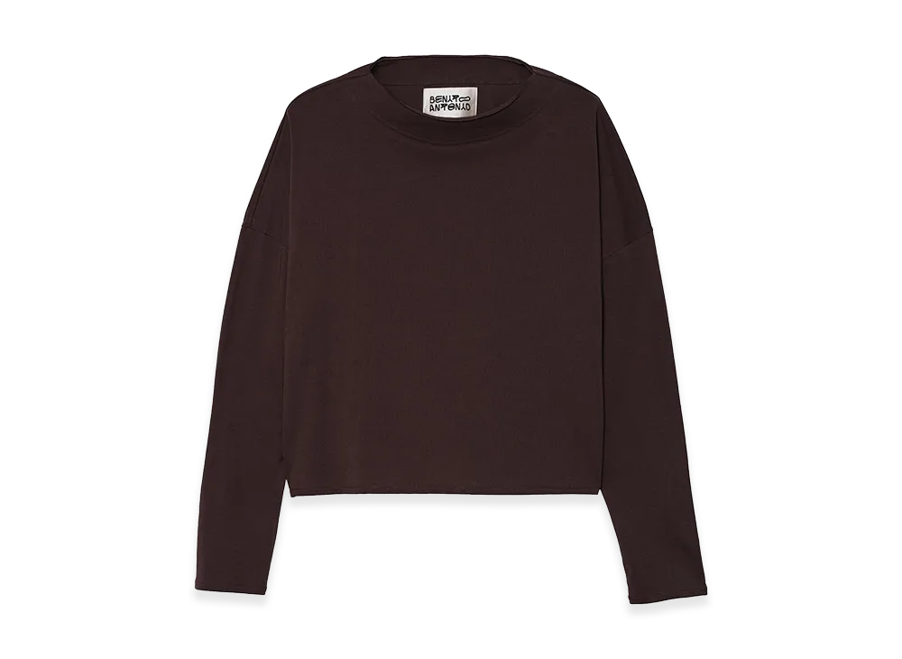 ZARA x Bad Bunny Benito Antonio Cropped Fit Long Sleeve Tee "Brown"