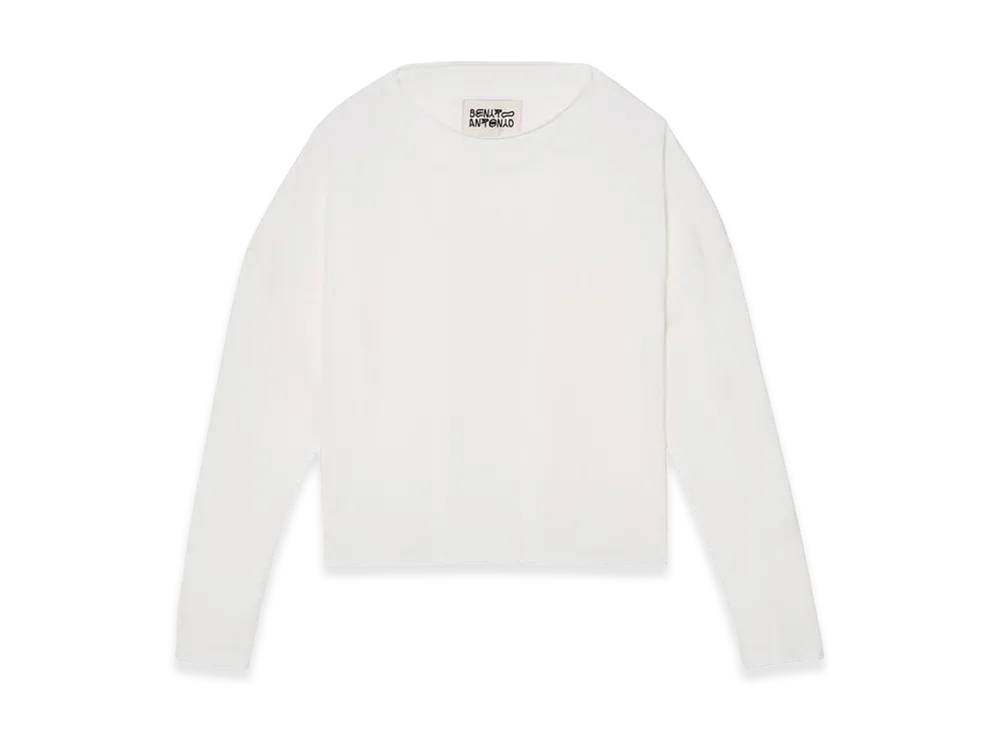 ZARA x Bad Bunny Benito Antonio Cropped Fit Long Sleeve Tee "Off White"