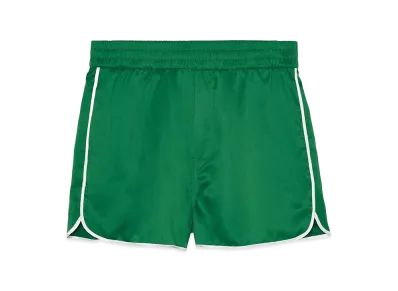 ZARA x Bad Bunny Benito Antonio Contrast Satin Shorts "Green"