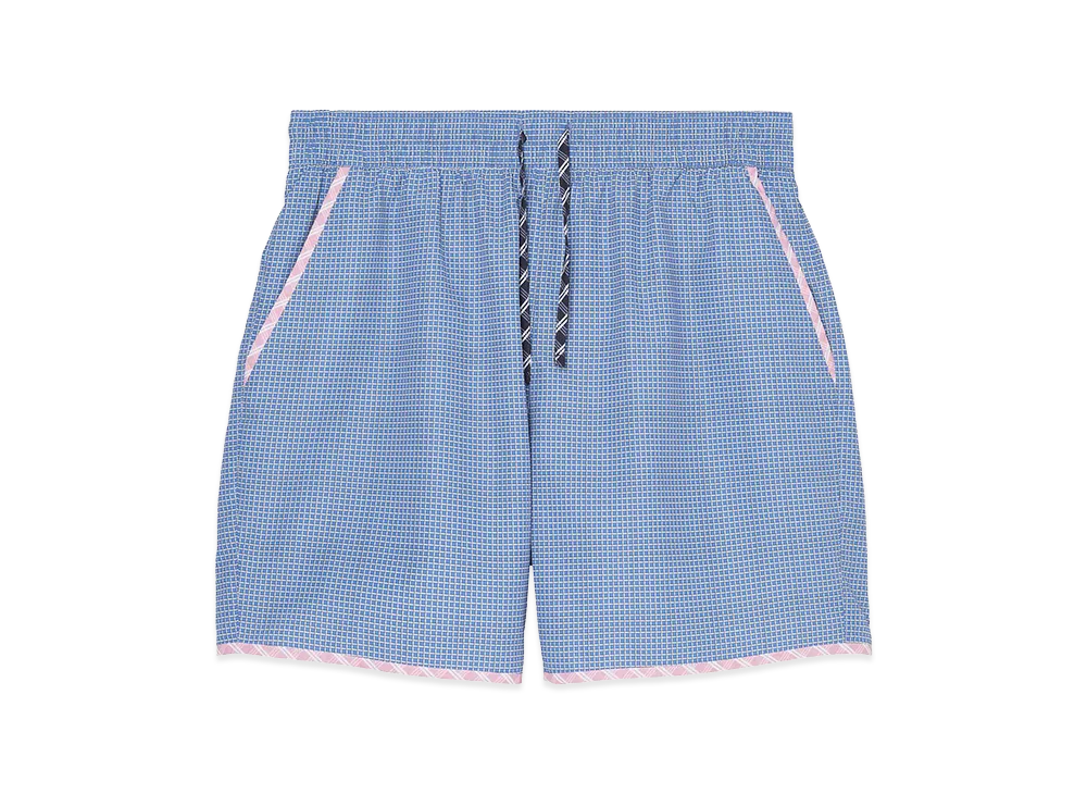 ZARA x Bad Bunny Benito Antonio Contrast Check Long Swimwear "Blue"