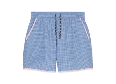 ZARA x Bad Bunny Benito Antonio Contrast Check Long Swimwear "Blue"