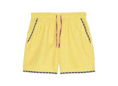 ZARA x Bad Bunny Benito Antonio Contrast Check Long Swimwear "Yellow"