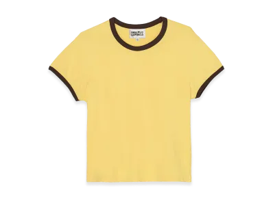ZARA x Bad Bunny Benito Antonio Contrast Rib Slim Fit Tee "Yellow"