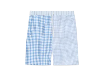 ZARA x Bad Bunny Benito Antonio Combi Check Long Swimwear "White/Sky"