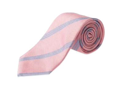 ZARA x Bad Bunny Benito Antonio 100% Silk Striped Tie "Pink"