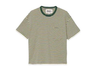 ZARA x Bad Bunny Benito Antonio Striped Cropped Fit Tee "Greenish"