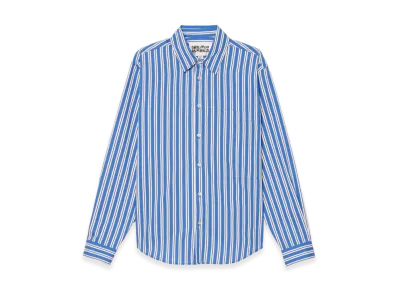ZARA x Bad Bunny Benito Antonio Striped Relaxed Fit Shirt "Blue/Indigo"