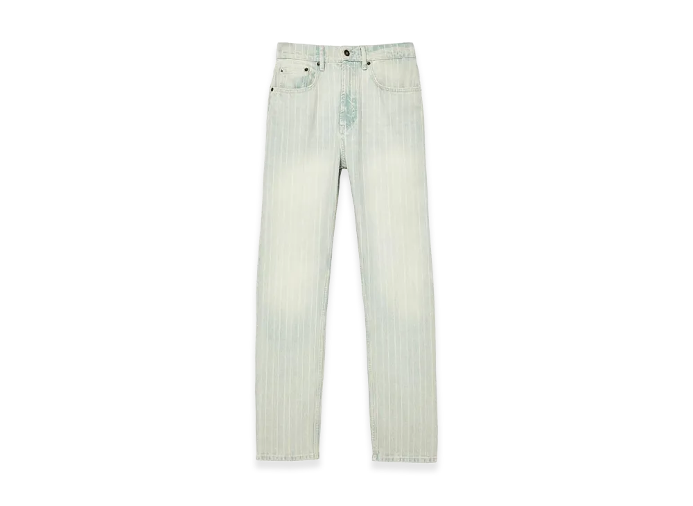 ZARA x Bad Bunny Benito Antonio Straight Fit Herringbone Denim Pants "Light Blue"