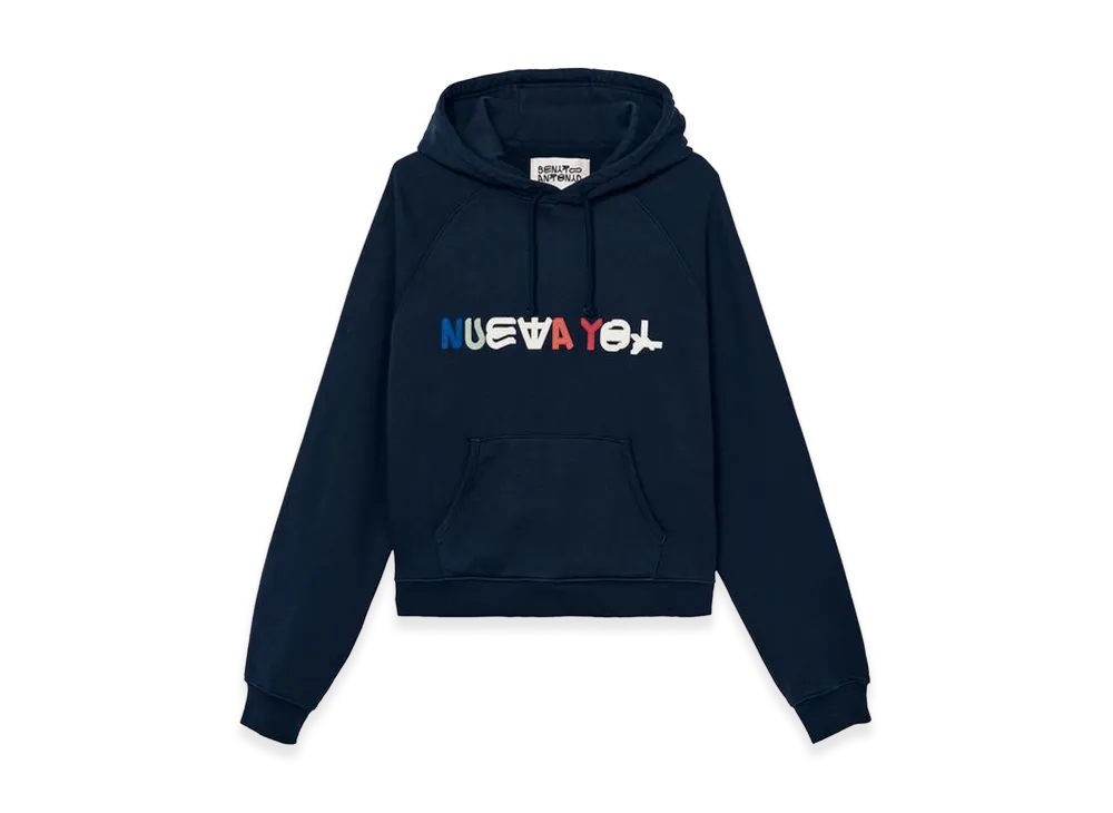 ZARA x Bad Bunny Benito Antonio Patch Hoodie "Navy Blue"