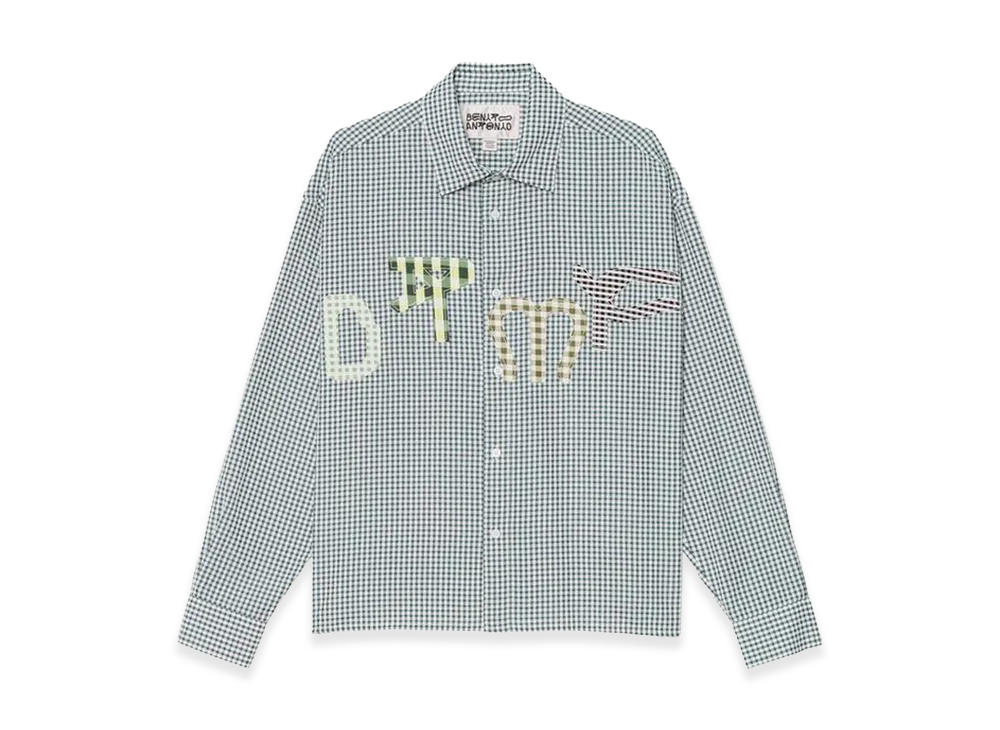 ZARA x Bad Bunny Benito Antonio Check Shirt with Patch DTMF "White/Green"