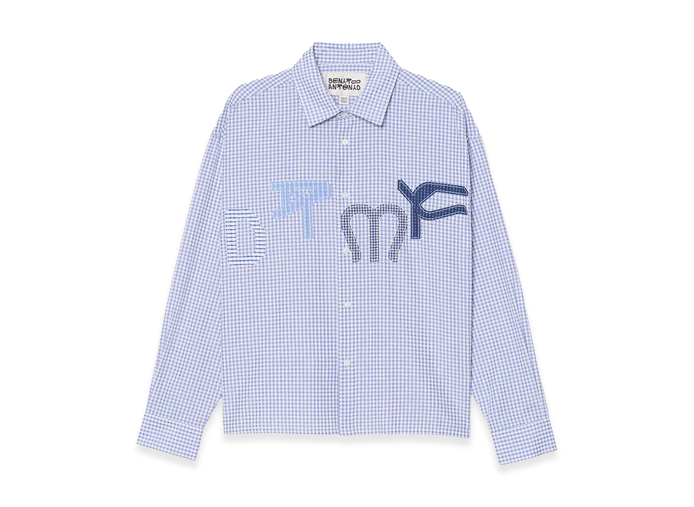 ZARA x Bad Bunny Benito Antonio Check Shirt with Patch DTMF "Blue/White"