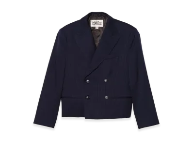 ZARA x Bad Bunny Benito Antonio Pinstripe Cropped Fit Blazer "Navy Blue"