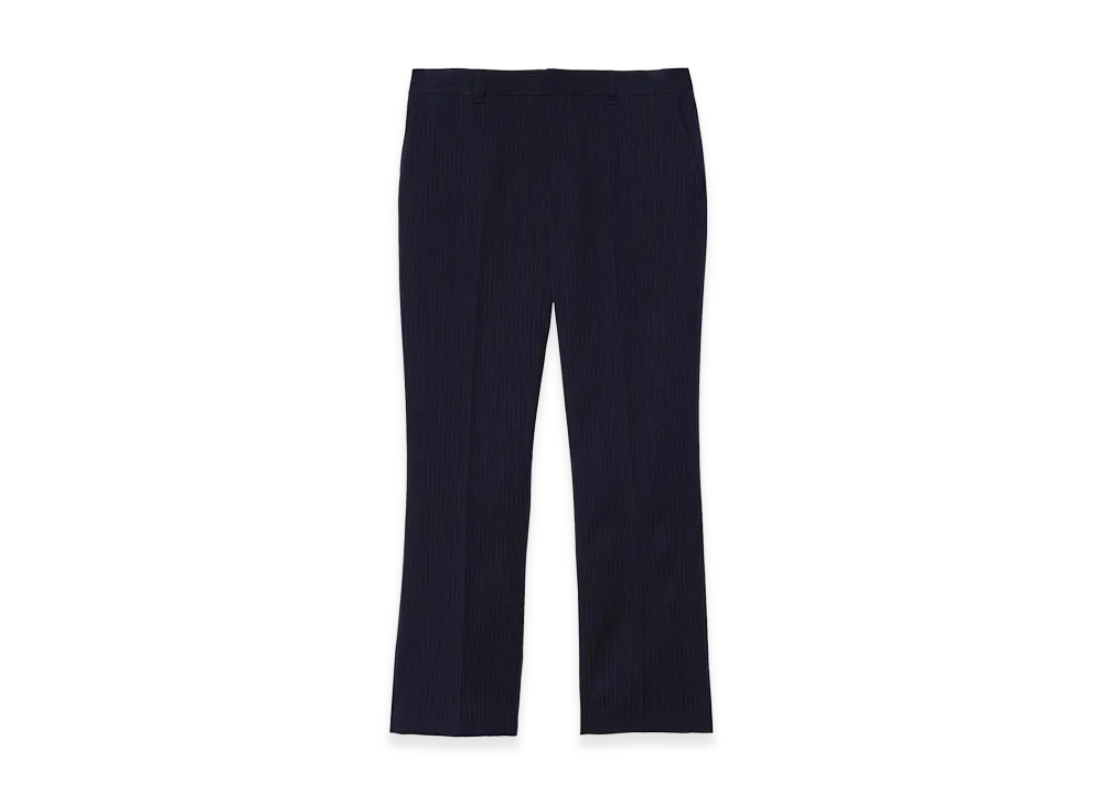 ZARA x Bad Bunny Benito Antonio Pinstripe Suit Flare Pants "Navy Blue"