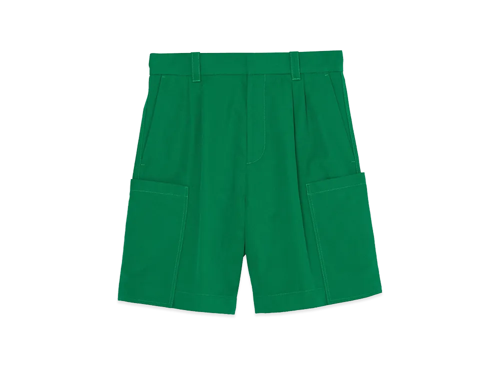 ZARA x Bad Bunny Benito Antonio Pleated Cargo Relaxed Fit Bermuda Pants "Green"
