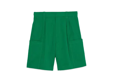 ZARA x Bad Bunny Benito Antonio Pleated Cargo Relaxed Fit Bermuda Pants "Green"