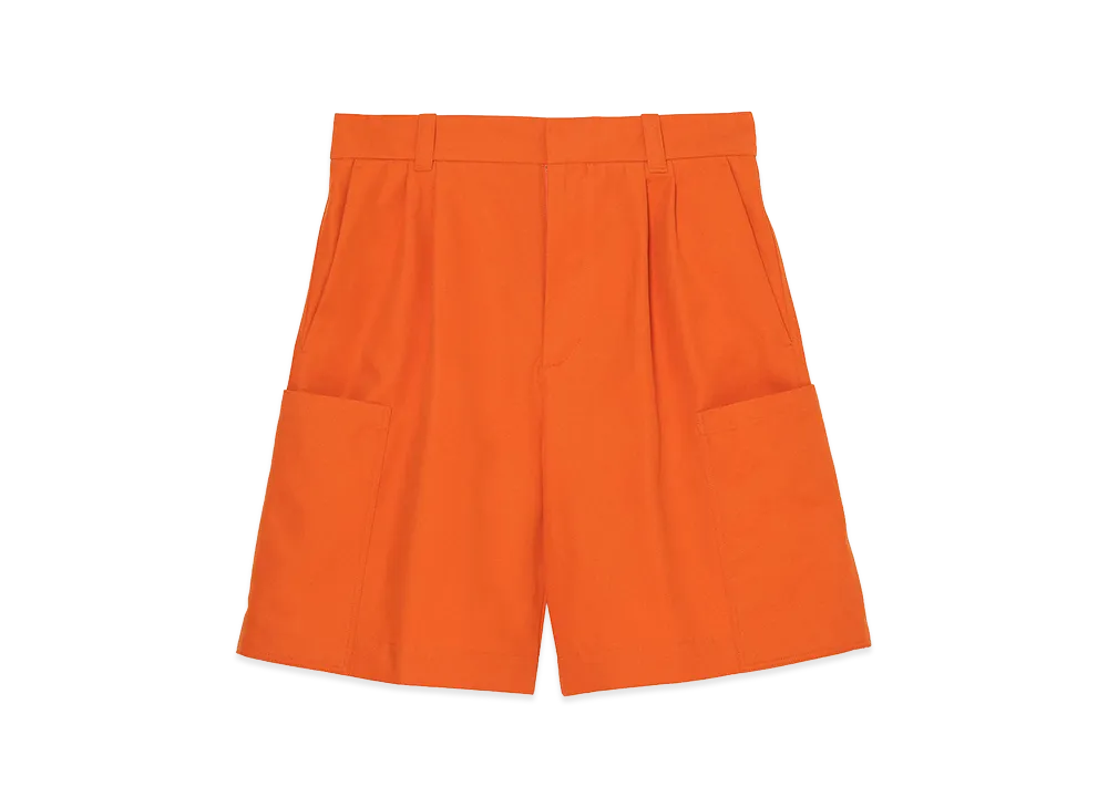 ZARA x Bad Bunny Benito Antonio Pleated Cargo Relaxed Fit Bermuda Pants "Orange"