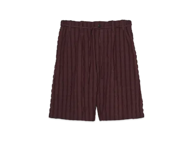 ZARA x Bad Bunny Benito Antonio Belted Jacquard Striped Bermuda Pants "Chocolate"