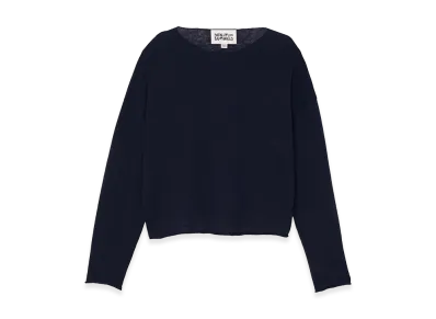 ZARA x Bad Bunny Benito Antonio Linen Wool Blend Cropped Sweater "Navy Blue"