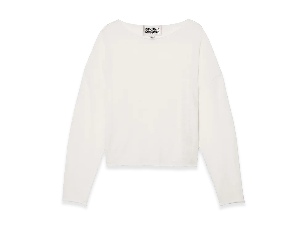 ZARA x Bad Bunny Benito Antonio Linen Wool Blend Cropped Sweater "Ecru"