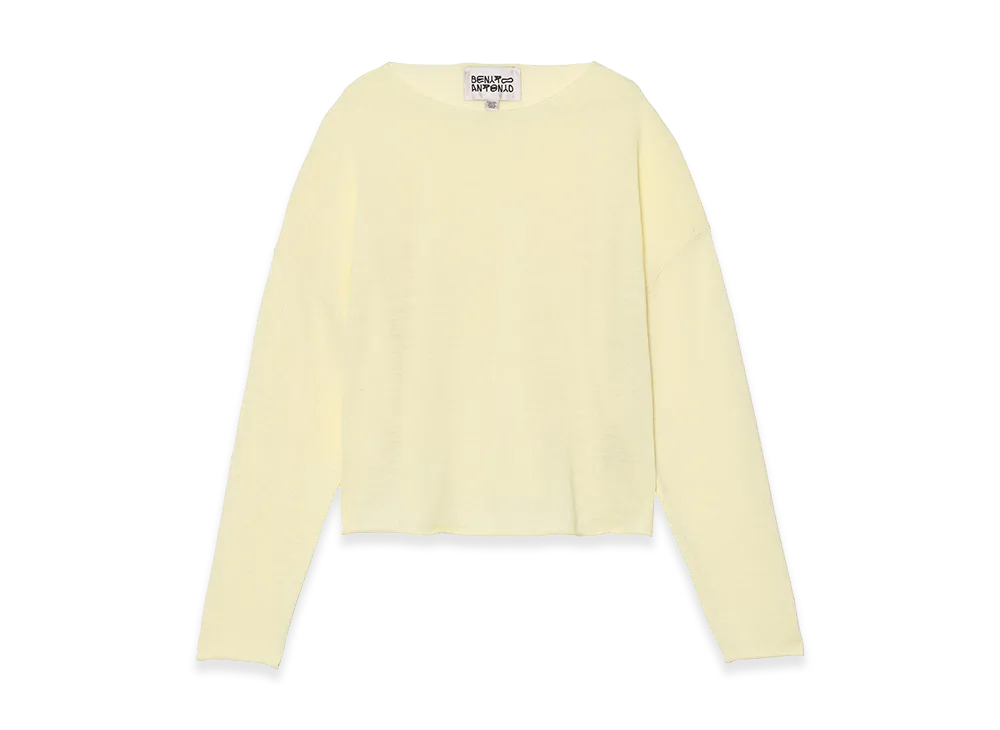 ZARA x Bad Bunny Benito Antonio Linen & Wool Cropped Fit Sweater "Yellow"