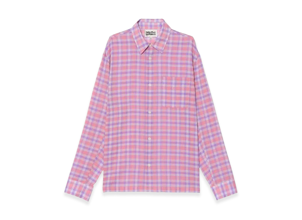 ZARA x Bad Bunny Benito Antonio Relaxed Fit Check Shirt "Reddish"