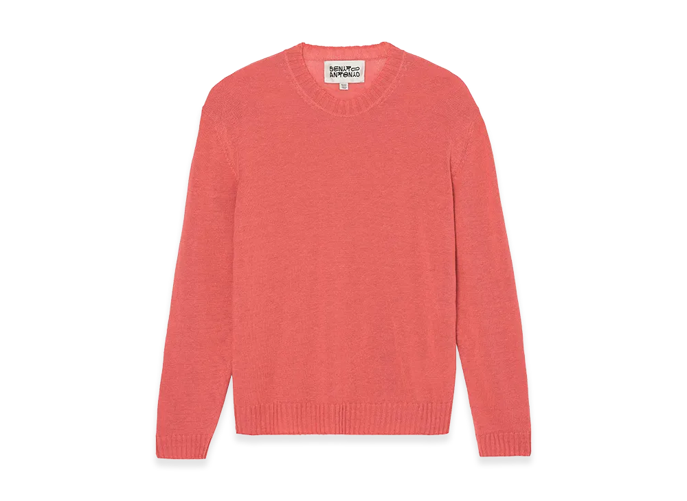 ZARA x Bad Bunny Benito Antonio Relaxed Fit 100% Linen Sweater "Coral"