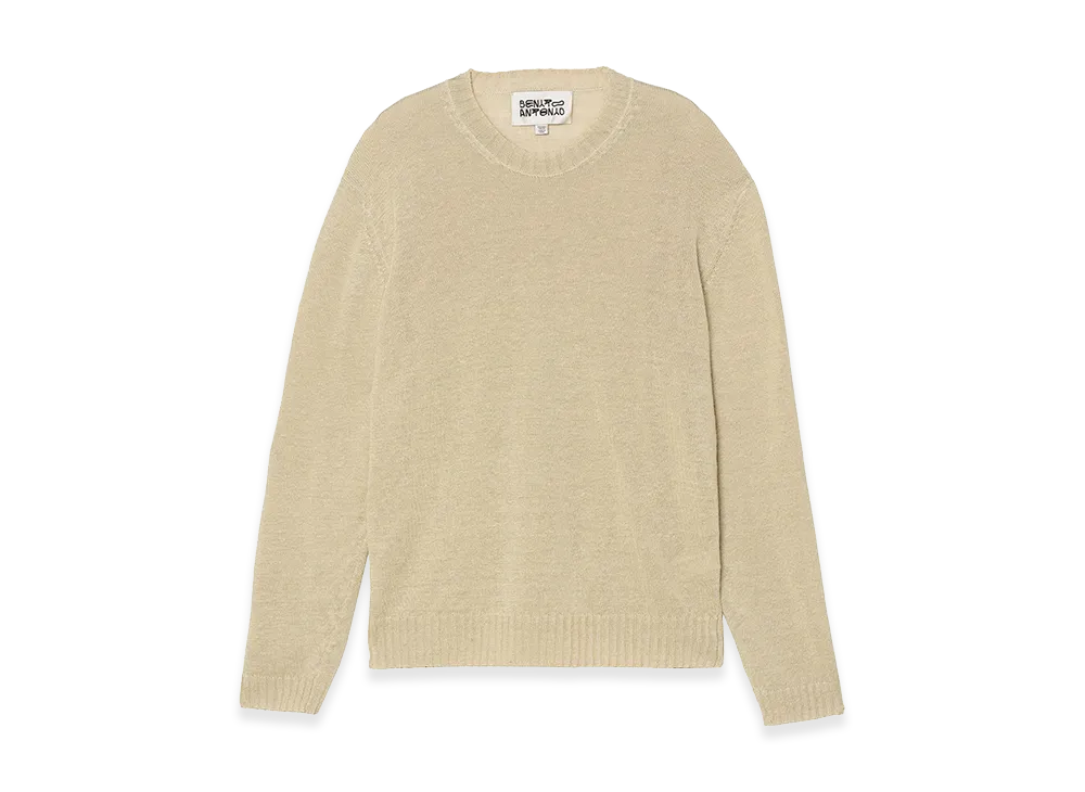 ZARA x Bad Bunny Benito Antonio Relaxed Fit 100% Linen Sweater "Golden Brown"