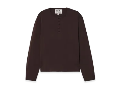 ZARA x Bad Bunny Benito Antonio Regular Fit Henley Tee "Brown"