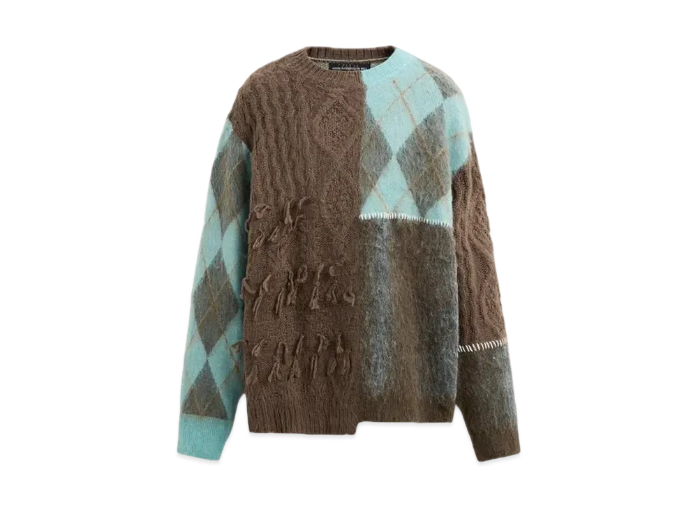 ZARA x Andersson Bell Patchwork Texture Sweater "Blue"