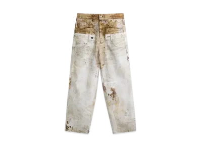 ZARA x Andersson Bell Double Waist Print Denim Pants "Yellow"