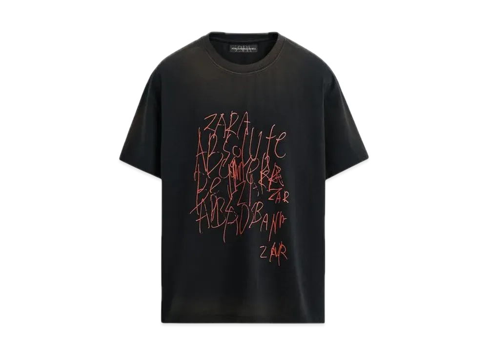 ZARA x Andersson Bell Graphic T-Shirt "Black"