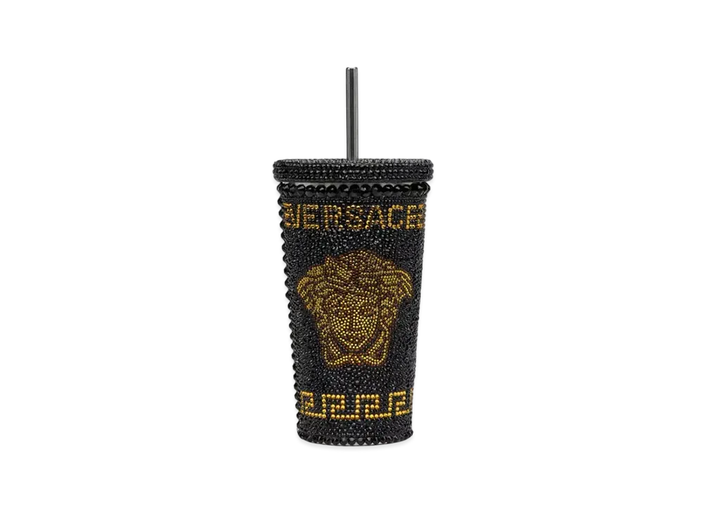 Versace Crystal Medusa Travel Cup "Black/Gold"