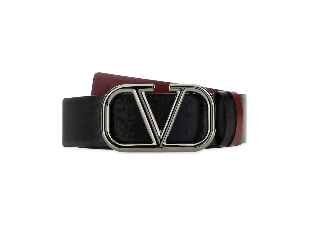 Valentino Leather Vlogo Signature Belt "Black"
