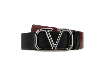 Valentino Leather Vlogo Signature Belt "Black"