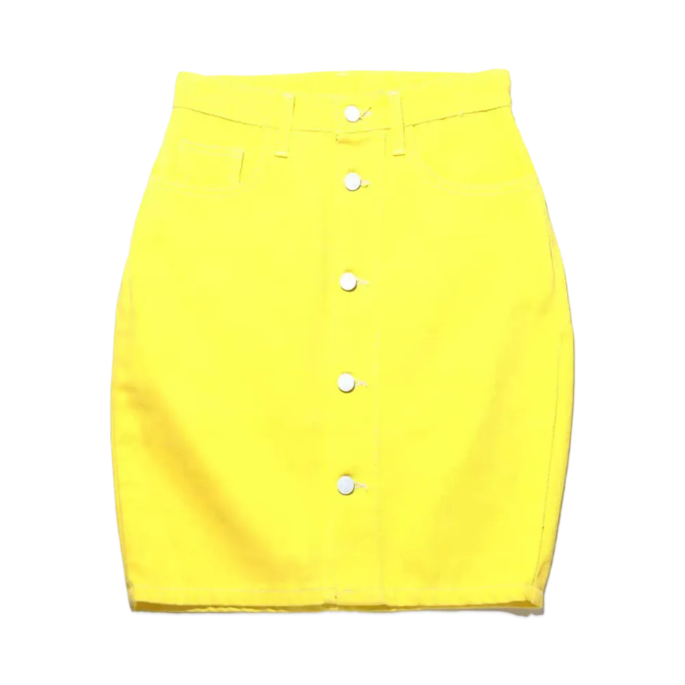 atmos pink Vivid Color Skirt "Yellow"